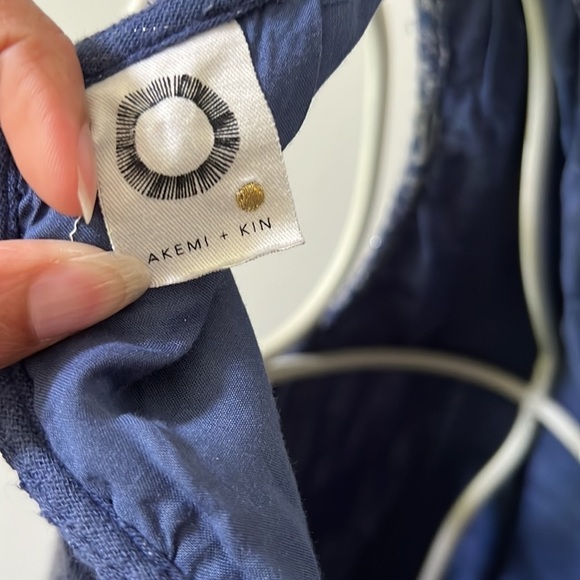 Anthropology Akemi+Kin Embroidery Blue Morten Mini Dress - Picture 8 of 9
